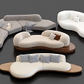 Special-shaped Sofa Multi-person Sofa Sofa Combination Fabric Sofa 3d model