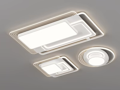 Modern Ceiling Lights With Diverse Shapes And Bright Lighting 3d model