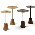 Nordic Solid Wood Side Table Coffee Table Modern Simple Negotiation Table Small Round Table Sofa Corner Table Homestay Creative Small Coffee Table 3d model