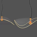 Modern Transparent Arc Pendant Lights With LED Strip And Warm Bulb For Contemporary Interior Decor