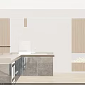 Modern Open Concept Public Kitchen Design Featuring Spacious Island Counter And Stainless Steel Appliances
