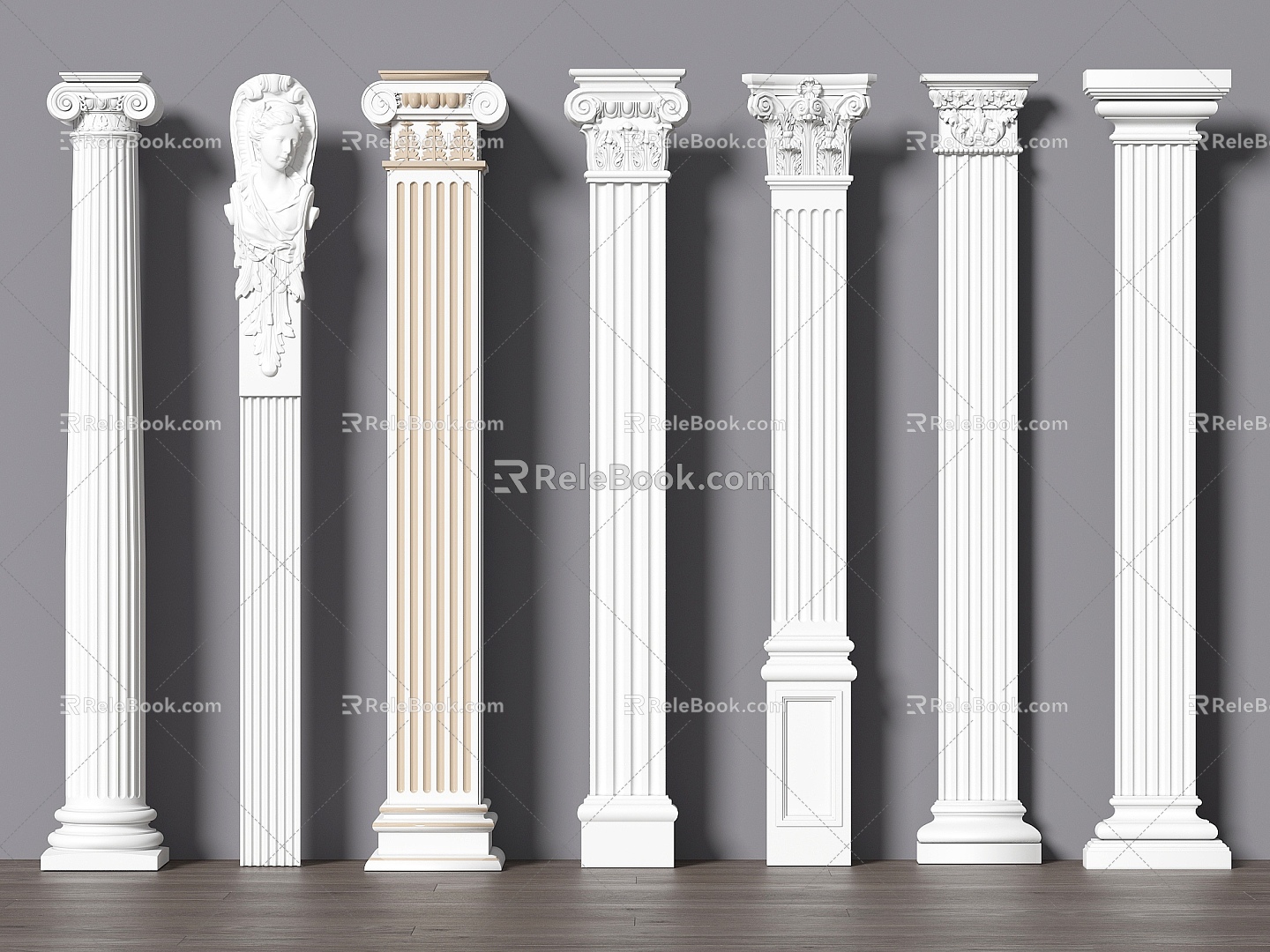 European Roman Column Gypsum Column Decorative Column model