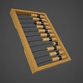 modern abacus wooden abacus chinese abacus 3d model