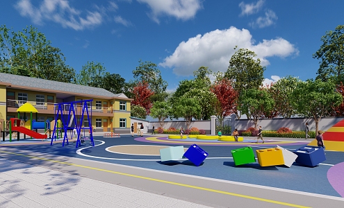 Rural kindergarten 3d model