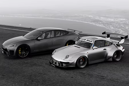 Porsche VS Tesla 3d model