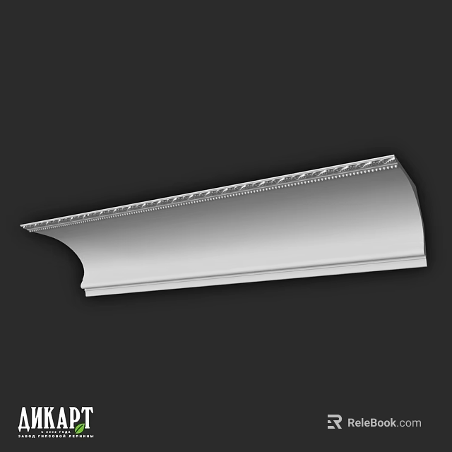 Decorative Architectural Component With Smooth Surface And Ornate Edge Design 3d model 