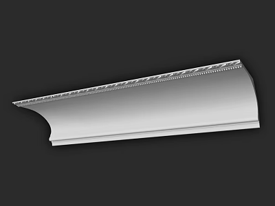 Decorative Architectural Component With Smooth Surface And Ornate Edge Design 3d model