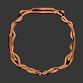 Stylish Orange Lifestyle Bracelet With Intricate Wave Design And Smooth Finish