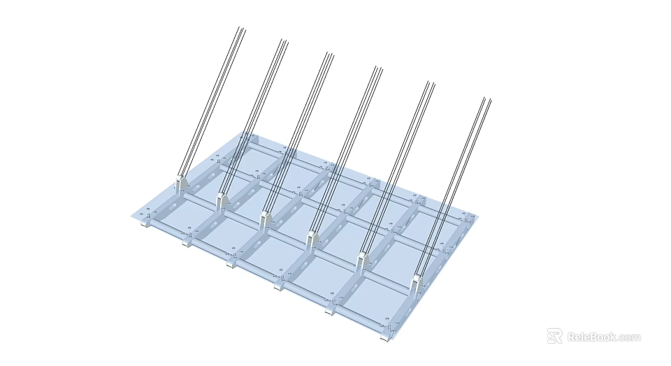 Transparent Outdoor Canopy Structure With Support Poles And Frame Design 3d model