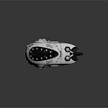 Futuristic White Concept Car With Mechanical Design And Circular Elements Sci Fi Style