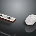 Modern Bathroom Furniture With Double Hole Countertop And Oval Marble Sink