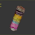 Colorful Rolled Fabric Household Item With Multi Colored Layers And Soft Texture