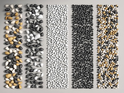 Modern Pebbles Stone Pebbles 3d model