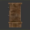 Rustic Solid Wood Nightstand With Single Drawer And Lockable Cabinet Door