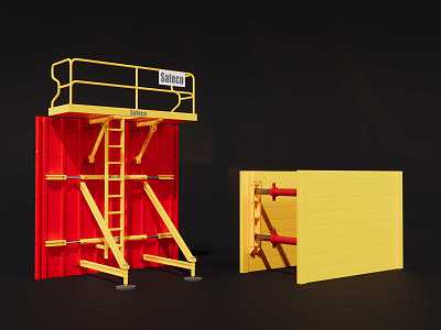 Earthwork enclosure and slope protection model