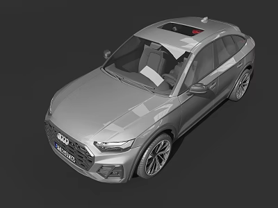 Audi Silver Modern SUV With Sleek Exterior Design Alloy Wheels And LED Headlights 3d model