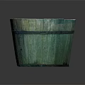 Rustic Wooden Bucket With Striped Design For Home Decor And Storage