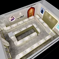 Elegant Jewelry Store Interior With Glass Display Cases Golden Accents And Soft Lighting