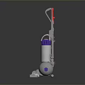 Upright Purple And Silver Vacuum Cleaner With Cleaning Head And Handle