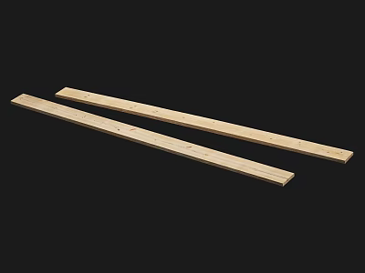 Light Colored Stone Wood Long Planks Displayed on Black Background 3d model