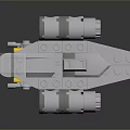 Lego Cosmic Spaceship Model With White Gray Design And Engine Parts