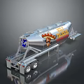 MEXI FRANKIES Tanker Truck With Silver Exterior Blue Logo And Cartoon Character In Sombrero
