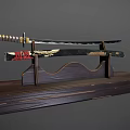 Japanese-style samurai sword 3d model