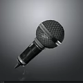 Handheld Microphone With Metal Mesh Grille And Silver Black Textured Surface For Daily Use