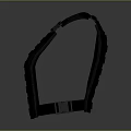 Game Movie Character Wearing Black Tactical Vest With Multiple Pockets And Straps
