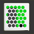 White Compact Computer Hardware Module with Top Ventilation Holes and Internal Green Black Parts