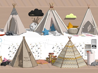 Children's Tent Modern Tent 3d model