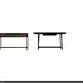 Modern Desk Designs With Metal Frames Drawer Storage And Wooden Tops