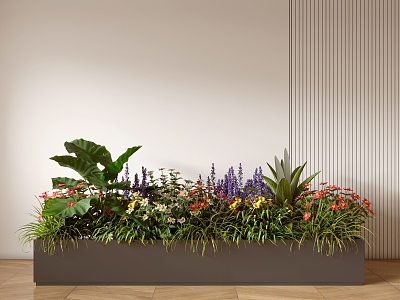 Flower box flowers and plants combination indoor plant pile model