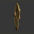 Medieval Shield Ancient Shield Defensive Weapon Ancient Shield Iron Shield Protective Shield Wooden Shield 3d model