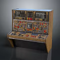 Modern console steamship console rudder sci-fi operating cabin spaceship console 3d model