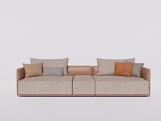 Modern Multiplayer Sofa Simple Multiplayer Sofa 3d model