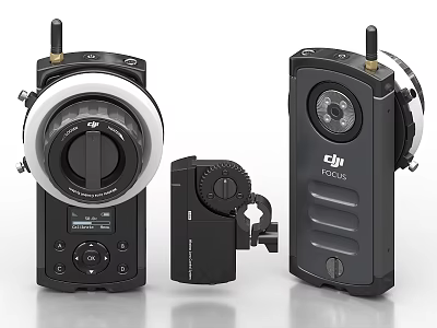 DJI Wireless Focus Controllers Digital Camera Accessories With Dials And Antennas 3d model