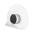 Modern Transparent Frosted Glass Wall Light With Circular Black Center Design