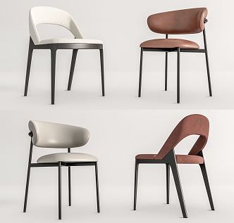 Modern Dining Chair Single Chair 3d model