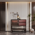 New Chinese-style Side Cabinet Side Cabinet Entrance Cabinet 3d model