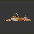 Assorted Delicious Foods Including Bread Cakes Cookies Fruits Donuts And Pastries
