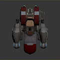 Game Movie Character Robot With Red Gray Mechanical Armor And Sci Fi Mechanical Design