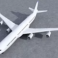 White Commercial Passenger Airplane Parked on Tarmac Under Cloudy Sky