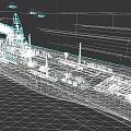 Aircraft Carrier Sailing on Sea with Flight Deck Flying Airplanes and Black Smoke
