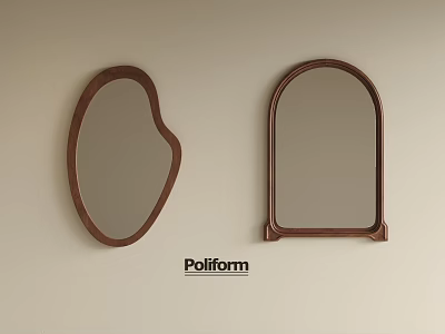 Ancient mirror bathroom mirror decorative mirror 3d model