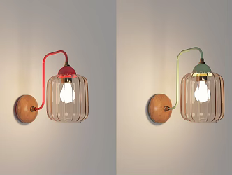 Modern Light Luxury Wall Lamp Combination 3d model
