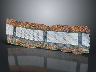 Modern Pavement Stone Pavement Stone Block Pavement Rock Block 3d model
