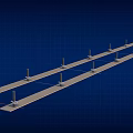 Metal Scaffolding Joint Structure With Hammer For Installation Process