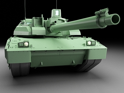 French tank Leclerc main battle tank 3d model