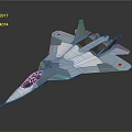 Modern Military Fighter Jet With Aerodynamic Design Red Star Emblem And Engine Details